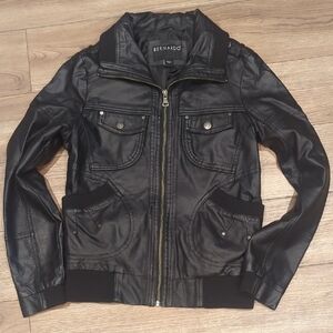 Bernardo Midnight Black Leather Jacket